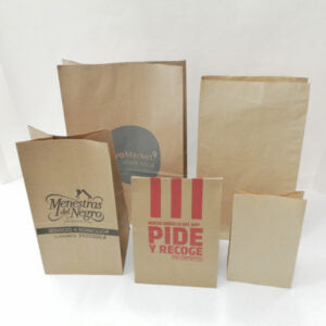 Customized Kraft Take-out Bags Greaseproof Wholesale